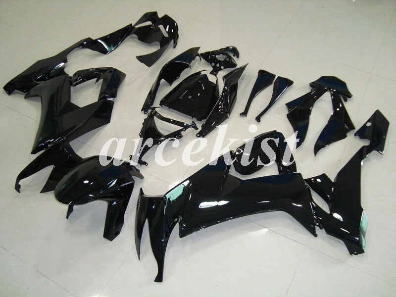 

Новый ABS весь обтекатели комплект подходит для Kawasaki Ninja ZX-10R ZX10R 10R 2008 2009 2010 08 09 10 кузов комплект глянцевый черный