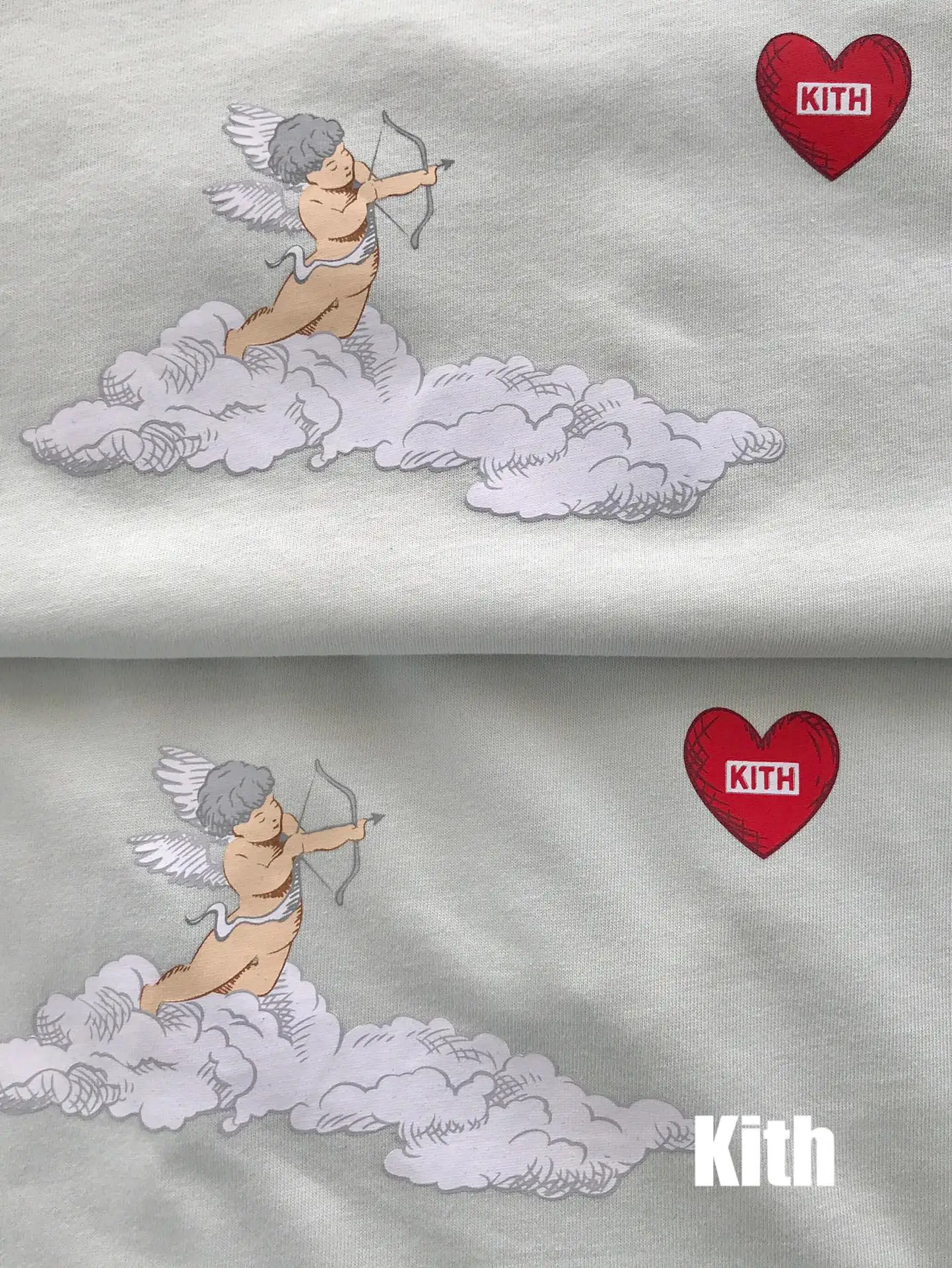 

21SS KITH T Shirt Men Women Cupid Archery Love Print Fashion Trend T-shirt Comfortable Loose Simple Casual Tshirt