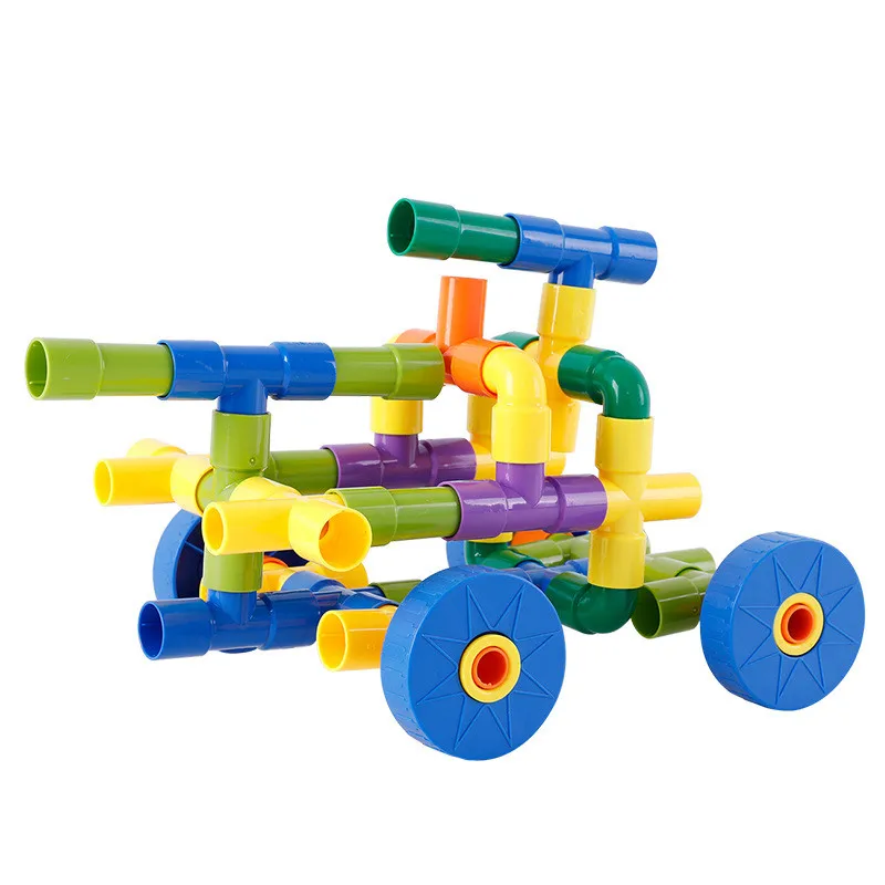 

Children's water pipe shape building block assembly desktop fun puzzle game children gift parent-child interaction