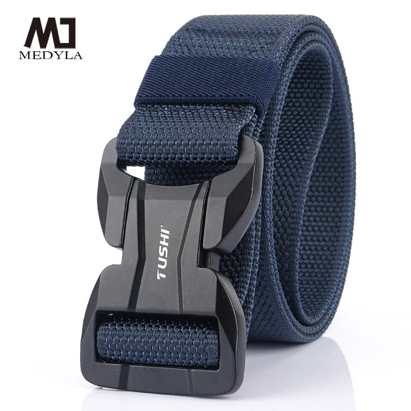 

MEDYLA Men's Belt Magnetic Buckle Tactical Belt Tooling Belt Multifunctional Nylon Outdoor Training Belt BLL069
