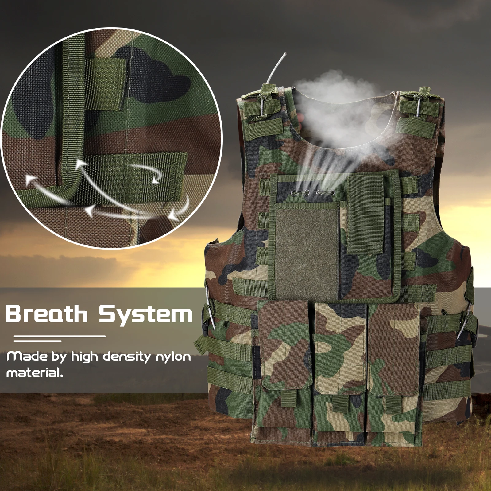 

Training Vest Multi-functional Breathable Vest Outdoor Quick Disassembly CS Field Protections Vest Training Equipment