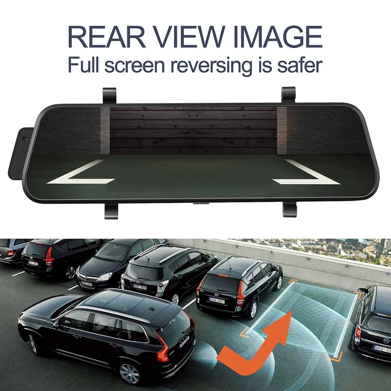 

Z16 9.66 Inch Streaming Media Fhd 1080P Dual Lens Car Dvr Rearview Mirror Dvr Parking Monitoring Sprint Camera