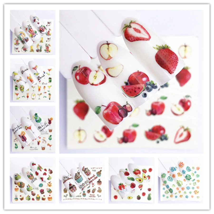 1 шт. фруктовые Рождественские цветы стразы для дизайна ногтей небольшие