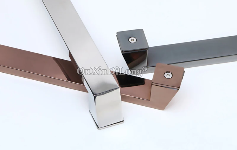 3 цвета нержавеющая сталь Безрамная душевая кабина стеклянные раздвижные