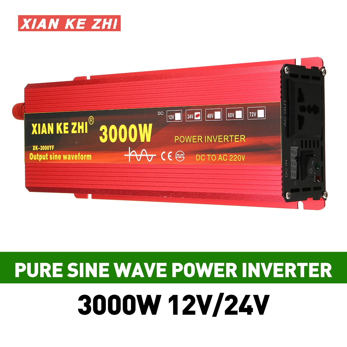 Инвертор немодулированного синусоидального сигнала 12 В 24 постоянного тока в 220