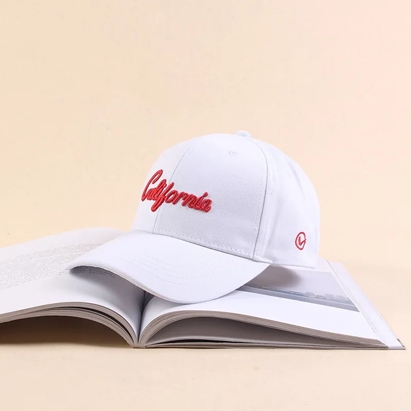 Высококачественная бейсболка с вышивкой надписи Калифорния хлопковая кепка