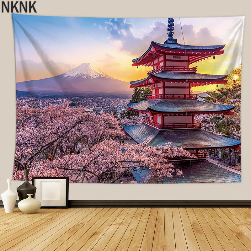 

Cherry blossoms fantasy Tapestry Wall Hanging Hippie Dormitory Decoration Psychedelic Wall Tapestry Macrame Mandala Tapestry