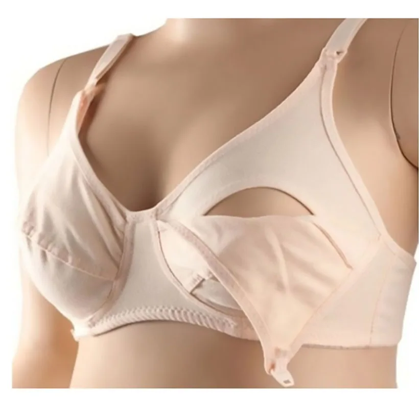 Женский бюстгальтер на молнии спереди одежда для кормления грудью хлопковый