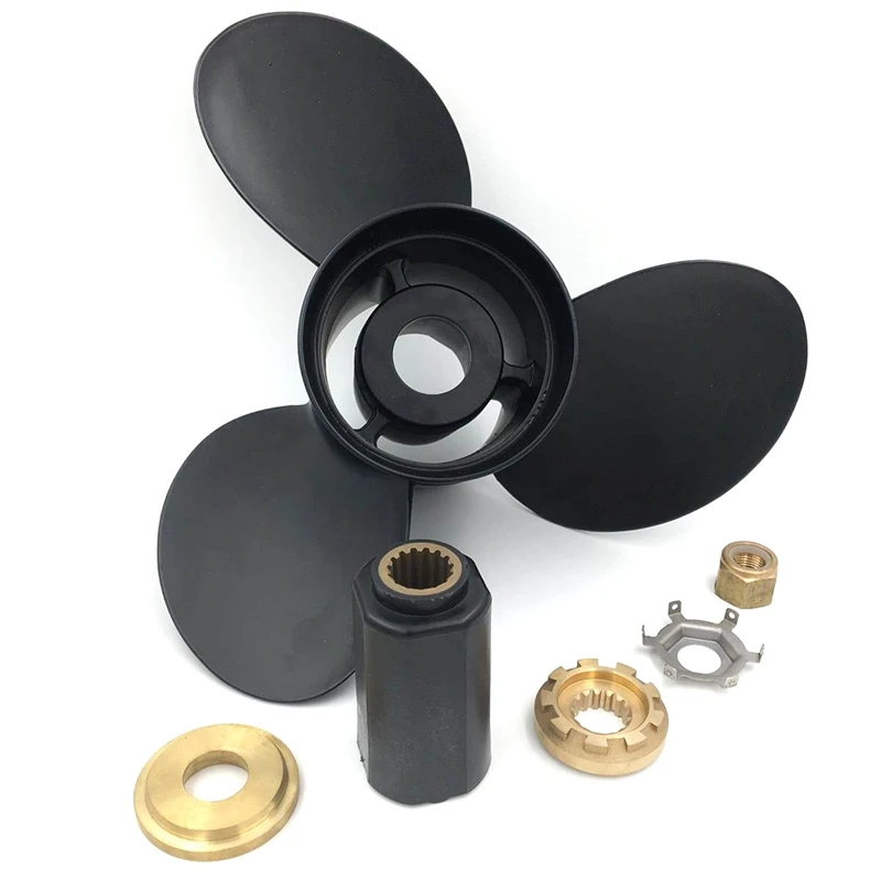 Черный подвесной моторчик с пропеллером из алюминиевого сплава 13X19 для Mercury 40-140HP