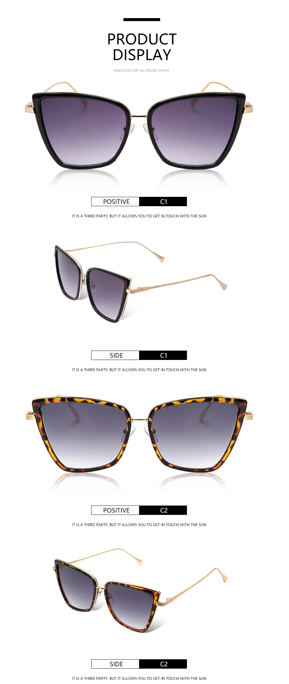 Новые брендовые дизайнерские солнцезащитные очки Cateye, женские винтажные металлические очки, зеркальные ретро очки Lunette De Soleil Femme UV400