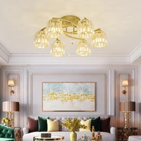 modern crystal rings ceiling lights goldblack crystal led plafonnier for bedroom kitchen ceiling lamp lustre