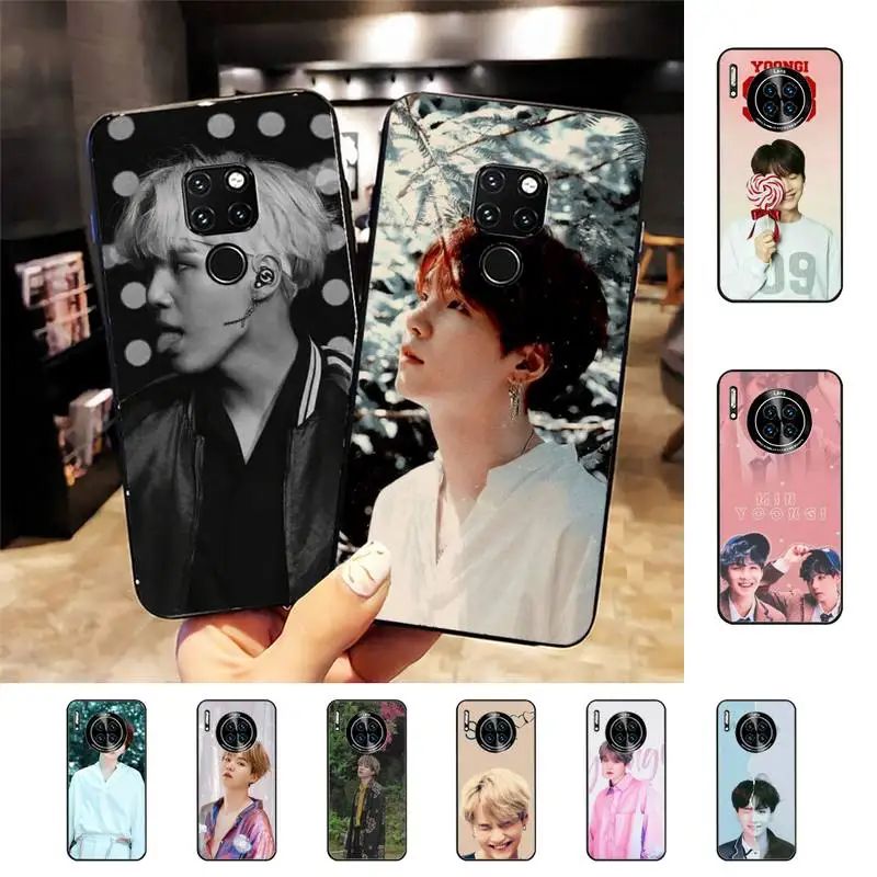 

Suga K Pop Min Yoongi K Pop Phone Case For Huawei Nova 3I 3E mate20lite 20Pro 10lite Luxury funda case