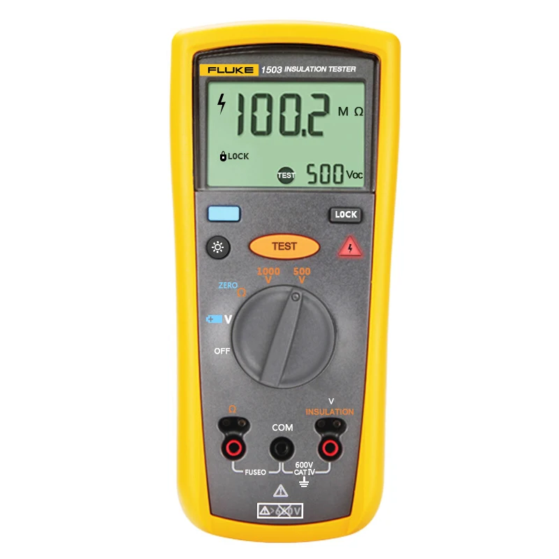 

Fluke 1503 цифровой тестер сопротивления изоляции F1503 меггер F-1503 2000MΩ