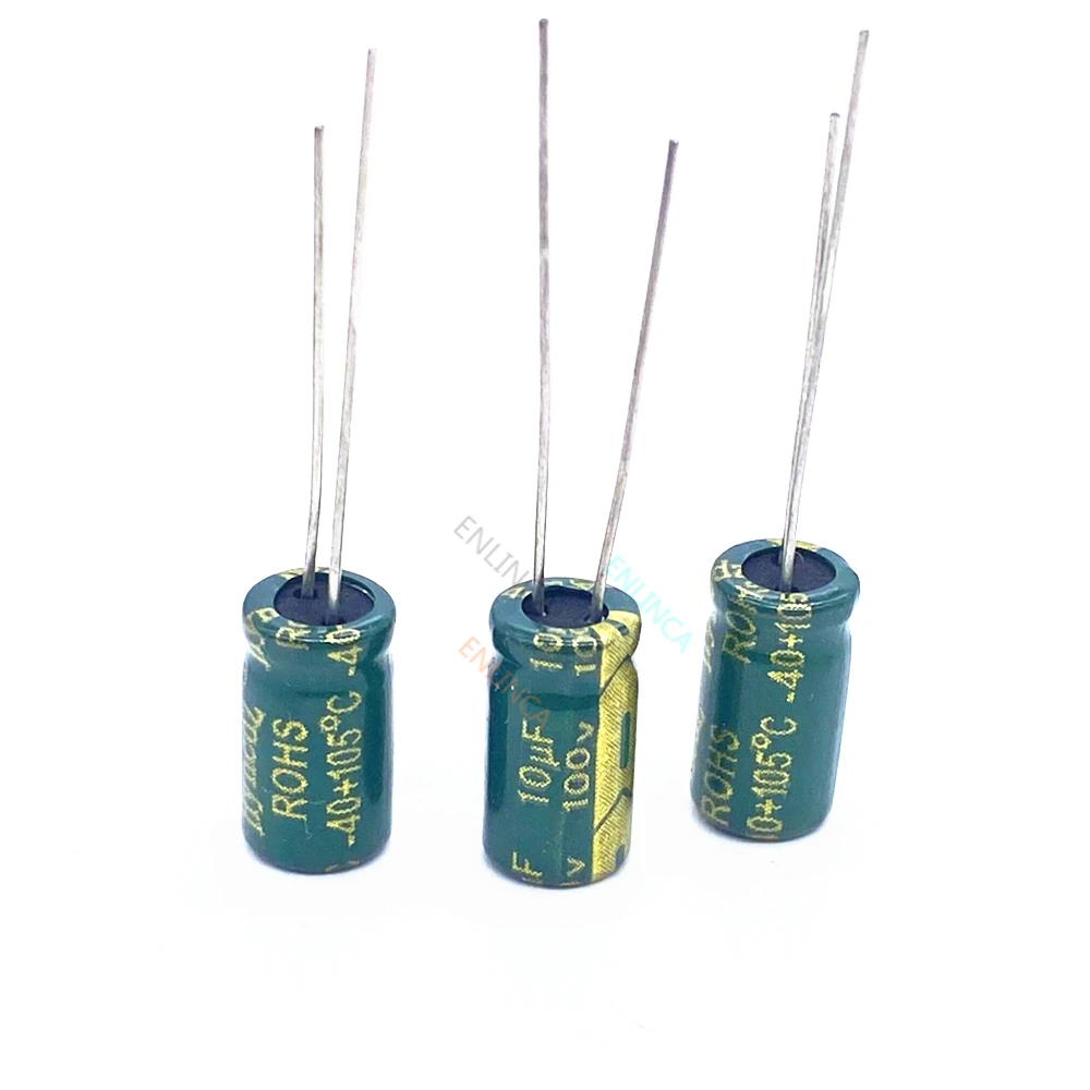 

12pcs/lot S54 100v 10UF aluminum electrolytic capacitor size 6*12 10UF 20%