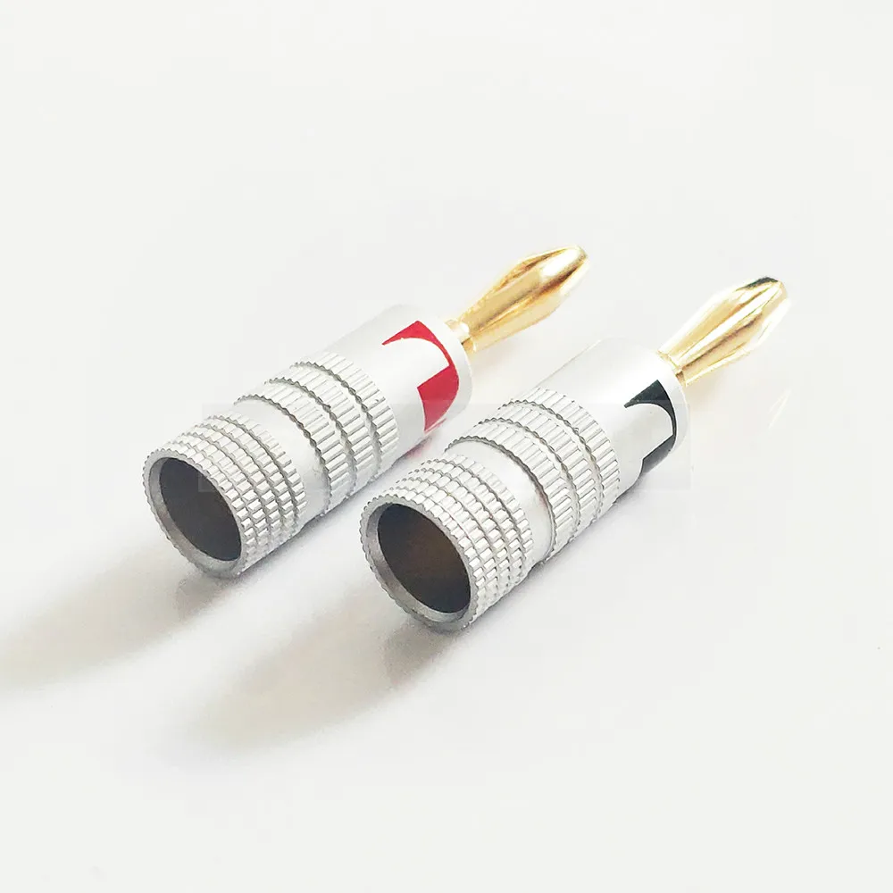 2pcs High quality 24K Gold Speaker Banana Plugs pure copper Audio Jack Connector banana clip connector Japan brand | Обустройство