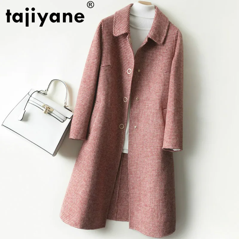 

Korean Casual 100% Long Wool Coat Elegant Spring Autumn Women Clothes 2020 Female Woolen Coats Outerwear Abrigo Mujer ZT2471