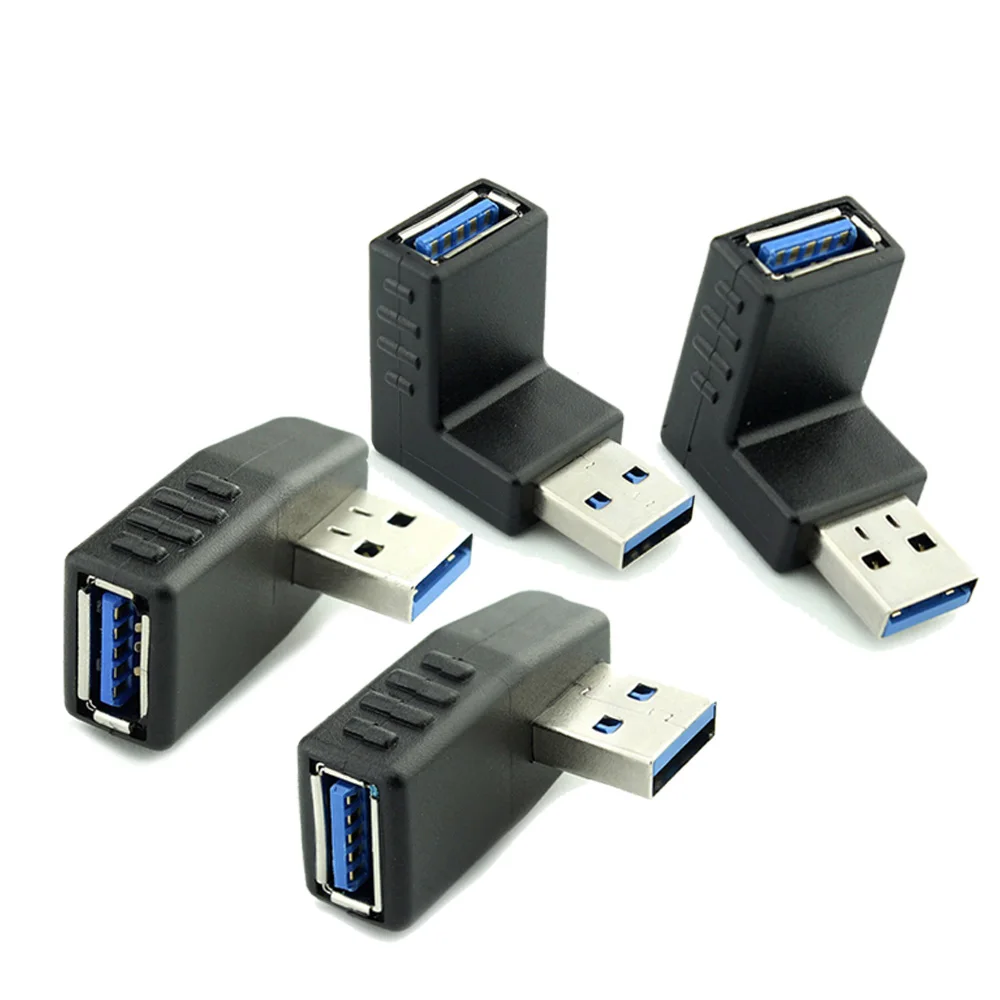 4 шт. USB 3 0 A папа мама удлинитель 90 градусов под прямым углом адаптер полностью