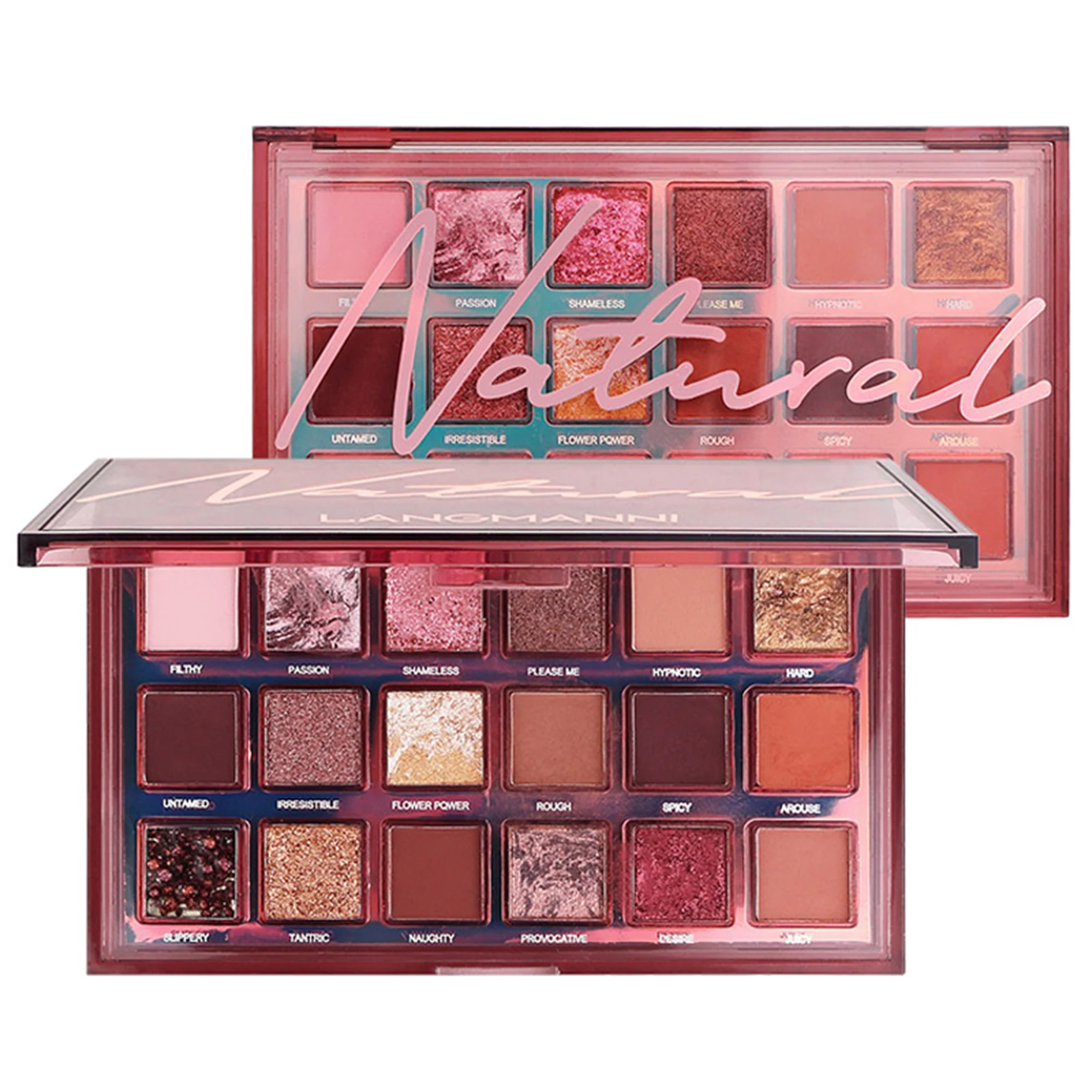 

18 Popular Colors Matte Shimmer Eyeshadow Palette Girl Pink Glitter Pigment Soft Eyeshadow Powder Matches Most Skin Tones