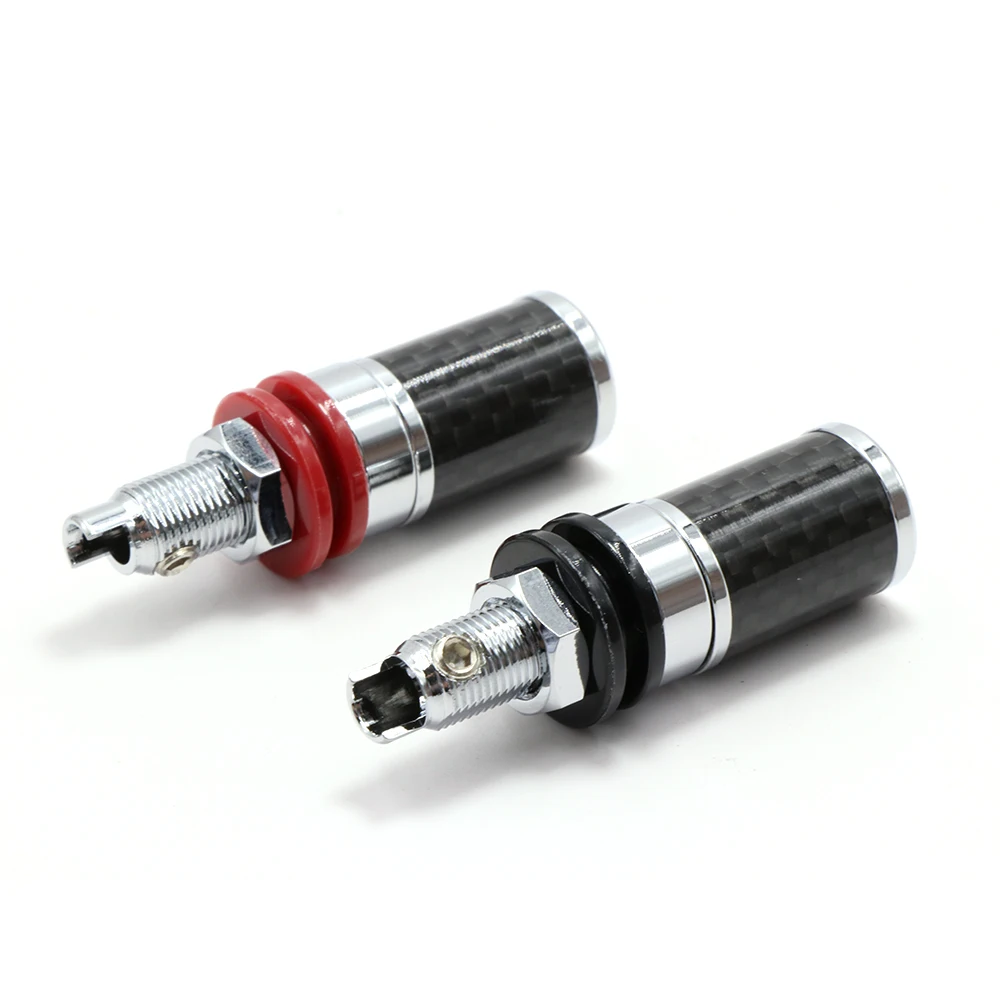 4 шт./лот усилитель из углеродного волокна с родиевым покрытием клемма динамика