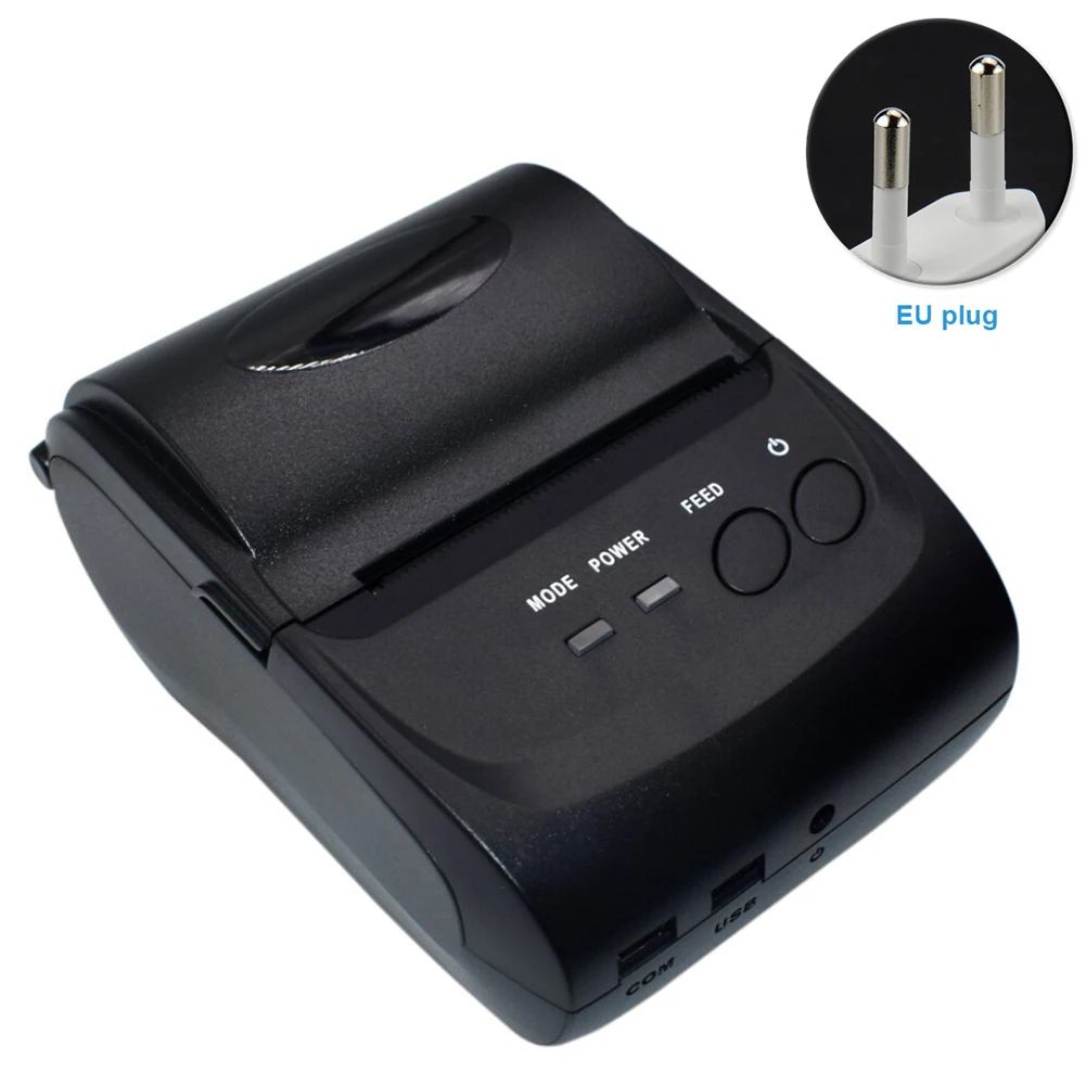 

58mm Receipt Printer Portable Mini Supermarket Pocket USB Mobile 4.0 Wireless Rechargeable Battery ABS For Android IOS