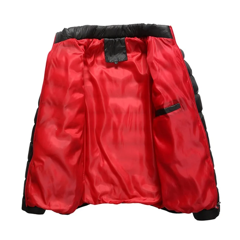 

2021 New Warm Thick Men Parka Jackets Winter Casual Outwear Coats Solid Stand Collar Male Windbreak Cotton Padded Down Jacket