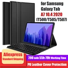 Чехол для планшета Samsung Galaxy Tab A7 10,4 с клавиатурой 2020 защитные чехлы из искусственной кожи с беспроводной клавиатурой Coque Fundas