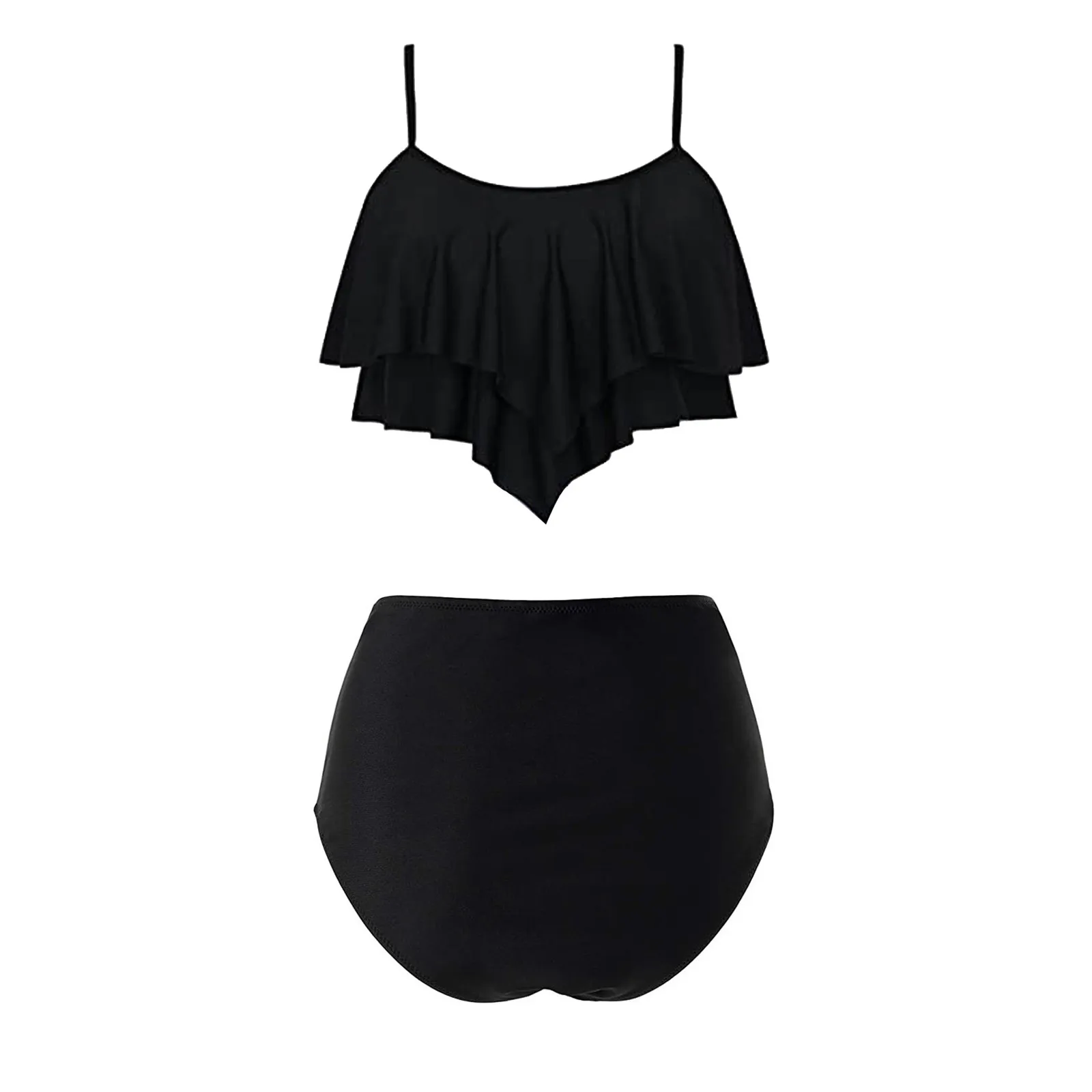 

High Waist Swimwear Women Bandage micro Bikini 2021 Ruffles Swimsuit Halter Summer Bathing Suit Push Up Pad Biquni Beachwear
