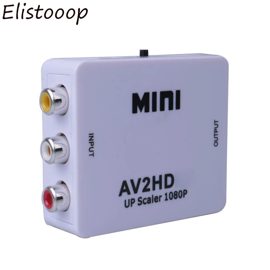 

AV/RCA CVBS к HDMI-совместимый 1080P видео преобразователь мини AV2HD адаптер преобразователь для HDTV проектора ТВ-приставки DVD