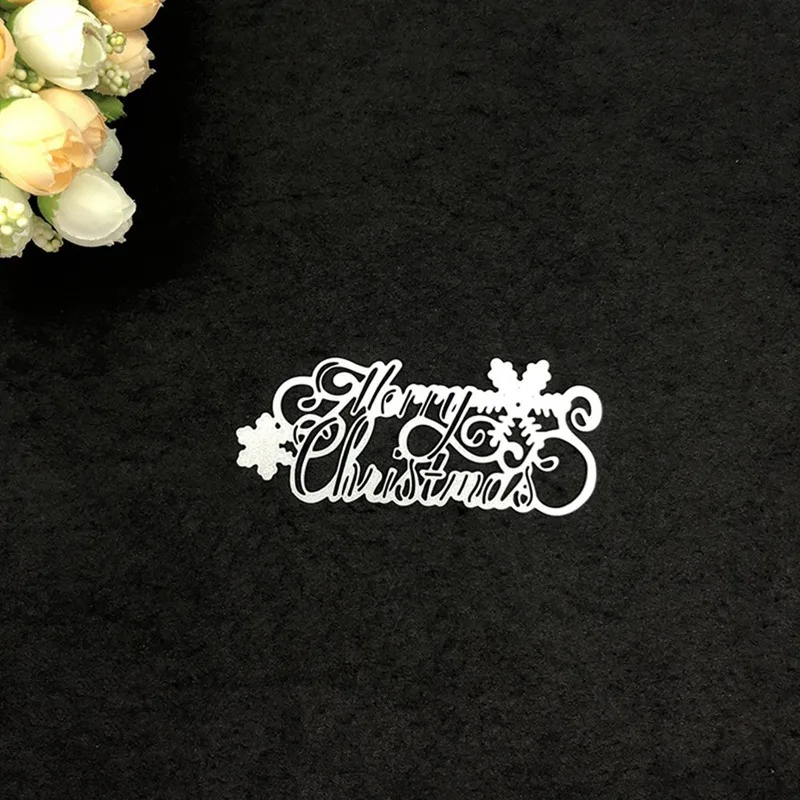 10*4 2 см штампы с надписью &quotMERRY Christmas&quot металлические для вырезания новые