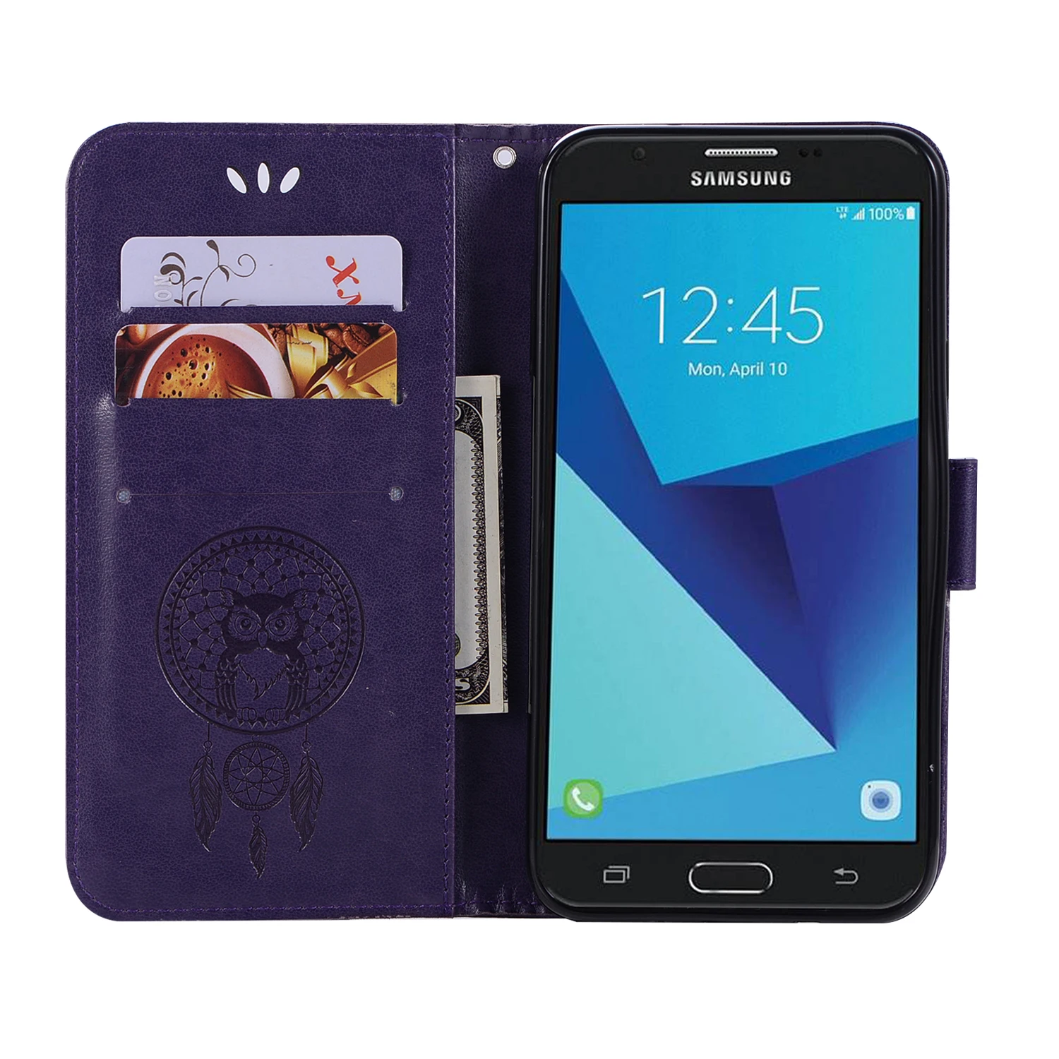 Флип кейс для Samsung Galaxy J3 2017 J327 кожаный чехол телефона версия США Prime