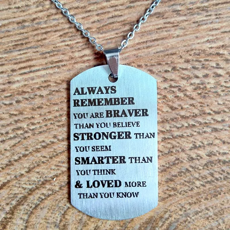 Ожерелье из нержавеющей стали с цепочкой для мужчин "Бирки собаки" военное ожерелье Мода на заказ всегда любимый брелок для ключей лучший друг ювелирные изделия.