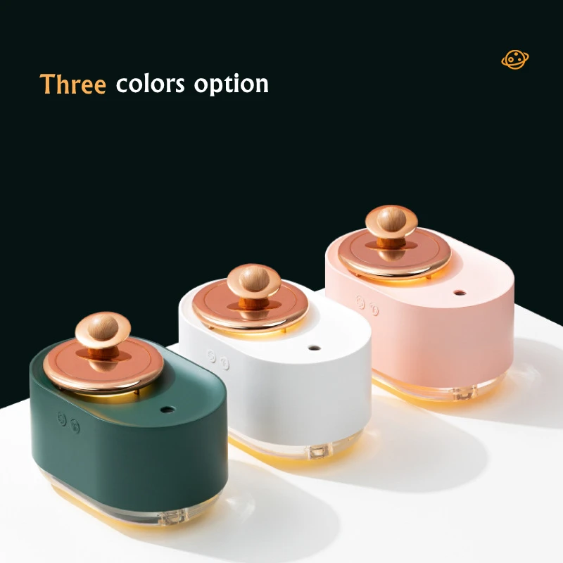 

300ML Rotating Planet Wireless Air Humidifier USB Chargeable 1200mAh Battery Ultrasonic Mist Maker Aroma Diffuser with LED Lamp