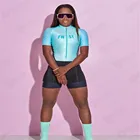 2021 Frenesi женский Триатлон Menta с коротким рукавом Велоспорт Джерси наборы кожаный костюм Одежда для велоспорта комбинезон