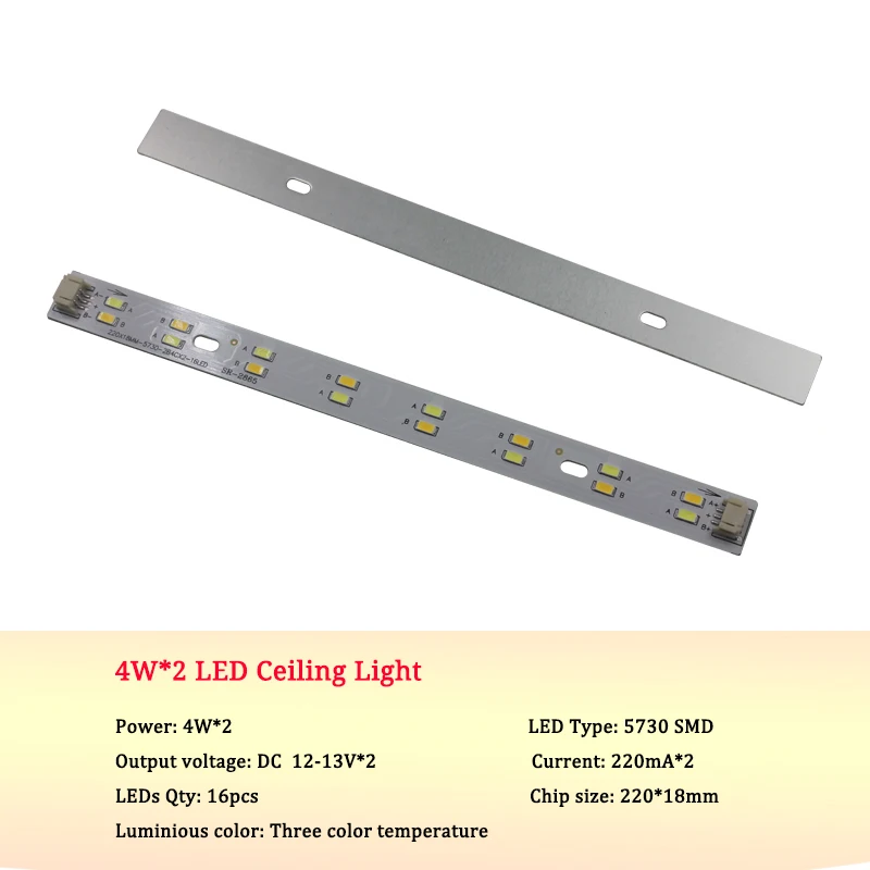4W 3 Вт 4 Вт 6 Вт 8 Вт светодиодный потолочный светильник 5730SMD теплый/холодный белый двухцветный прямоугольный потолочный светильник Фойе Спальня Кухня Замена - Цвет корпуса: 4W