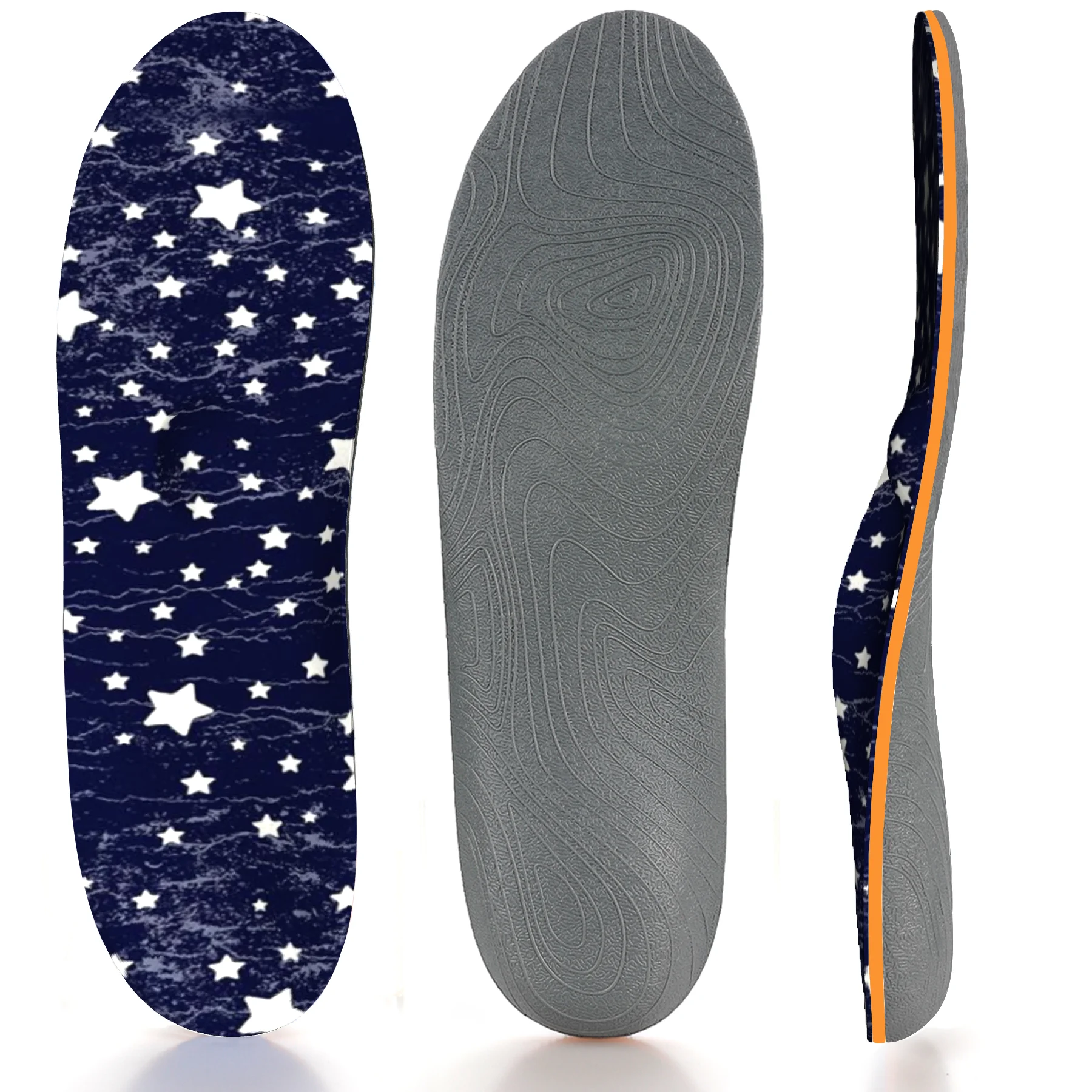 

Foot Arch Support Insole, Suitable For Relieving Long Standing Fatigue, Non-slip, Quick-drying, With Creative Star Pattern