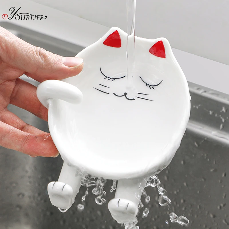 OYOURLIFE симпатичный мультяшный керамический держатель крышки кастрюли кухонная