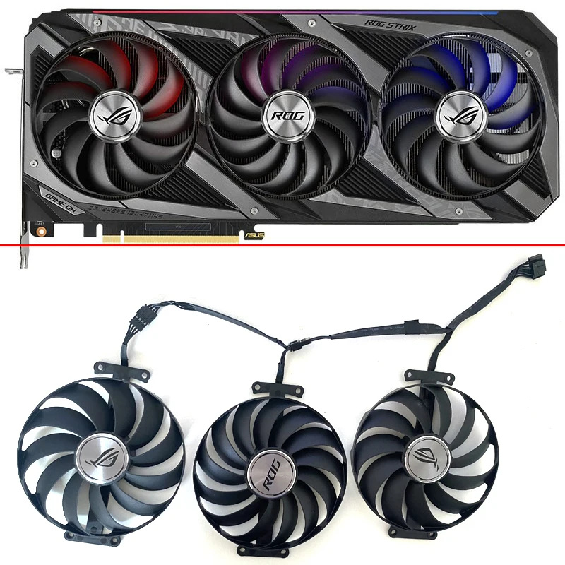 

3PCS 95MM CF1010U12S T129215SU 7PIN RTX 3090 CPU GPU FAN For ASUS ROG STRIX RTX 3070 3080 Ti 3090 GAMING GPU Cooler RX 6700