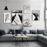 landscape figure posters home decor nordic canvas painting wall art picture black and white lady decor prints for living room