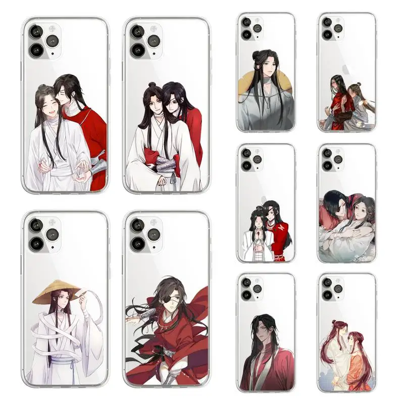 

Tian Guan Ci Fu Chinese anime Phone Case Transparent soft For iphone 12 11 13 7 8 6 s plus x xs xr pro max mini