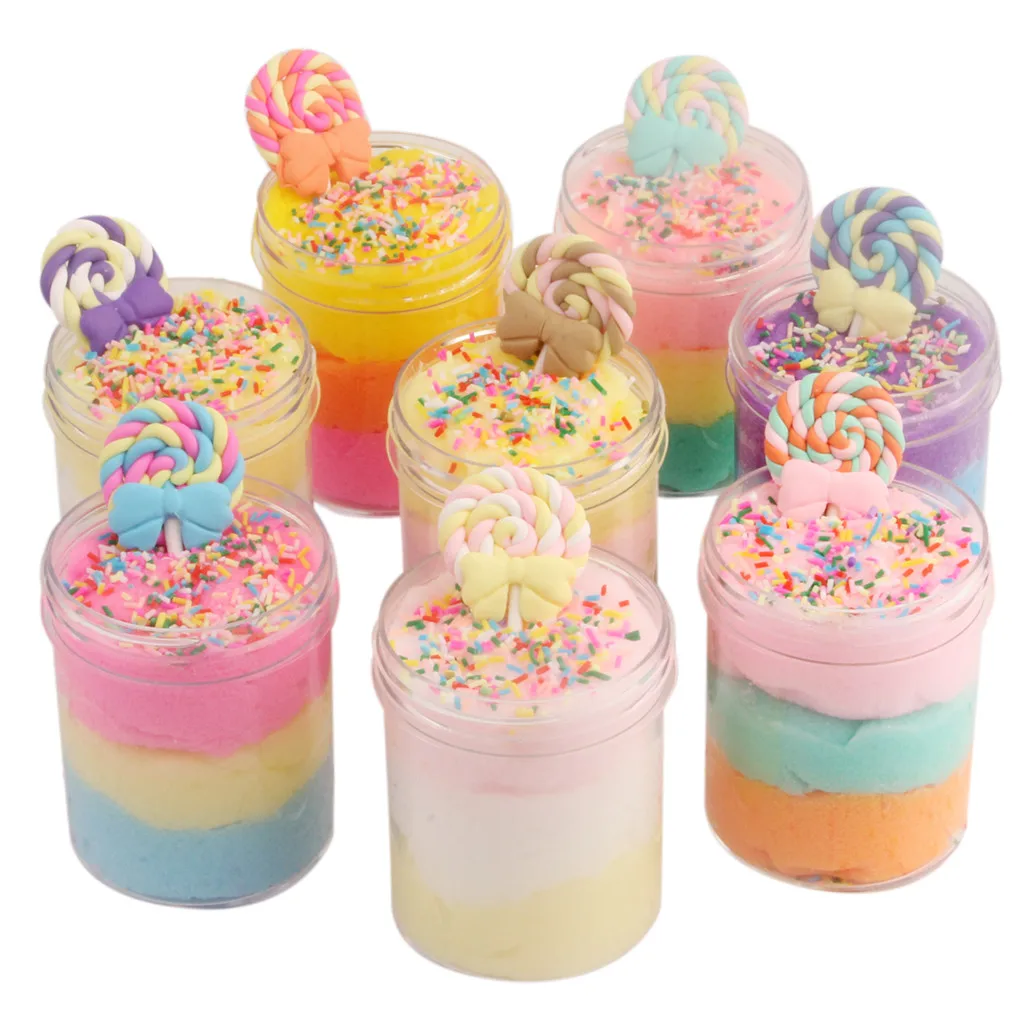 

Children Slime To Fluffy Slime Supplies Toys Soft Clay Diy Slime Supplies Fruit Kit Cloud Slime Aromatherapy Pressure