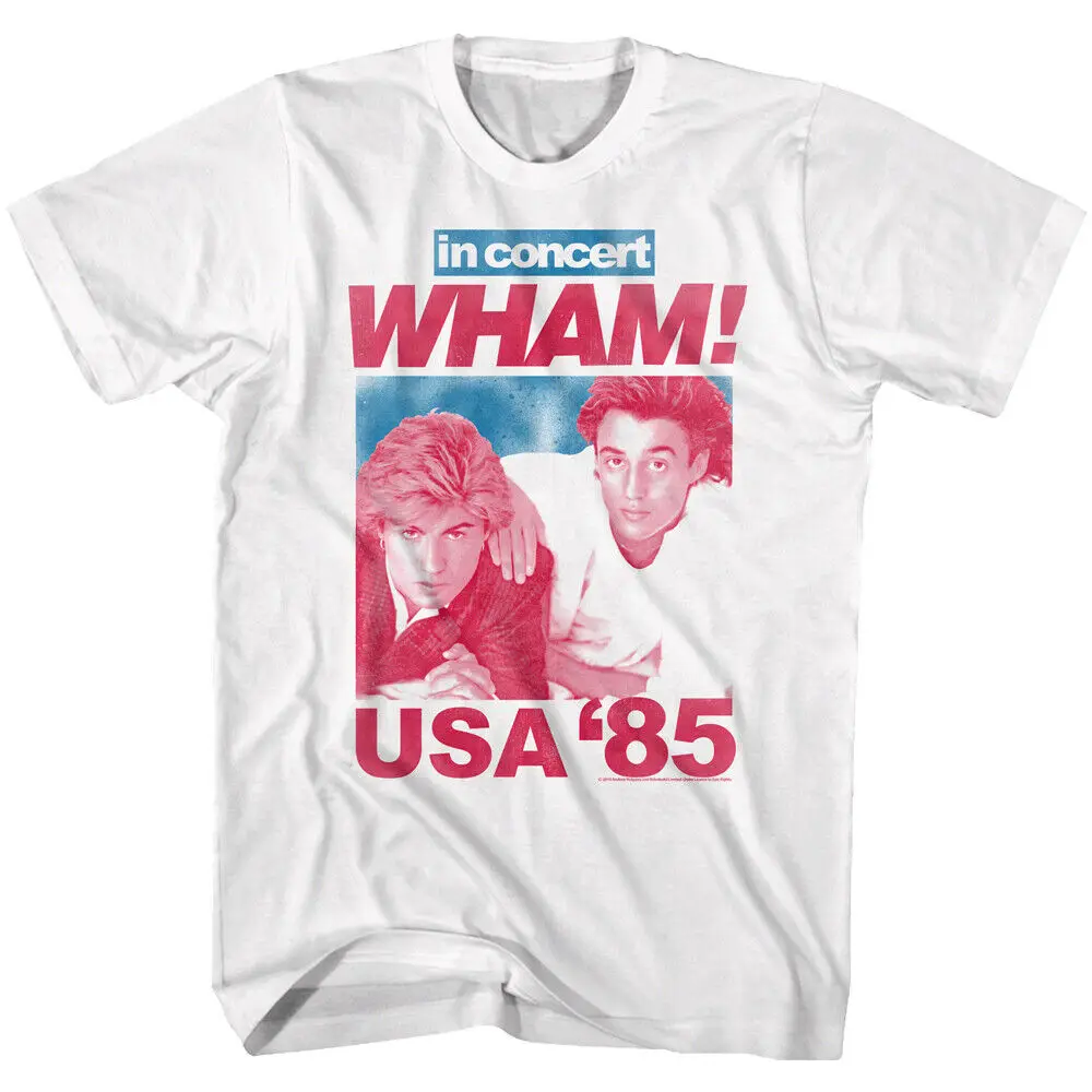 Wham Джордж Майкл США Тур 1985 Мужская футболка Поп музыка концерт альбом