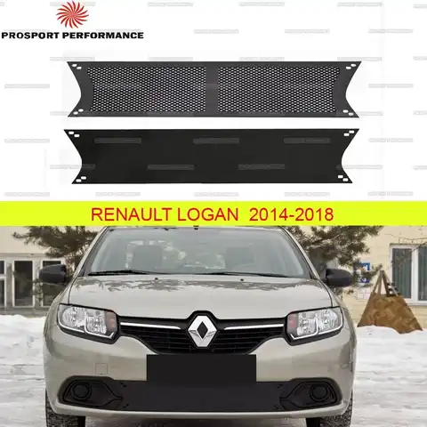 Защитная сетка и зимняя защита заглушка экран крышка радиатора на решетку бампера для Renault Logan 2014-2018 ABS пластик