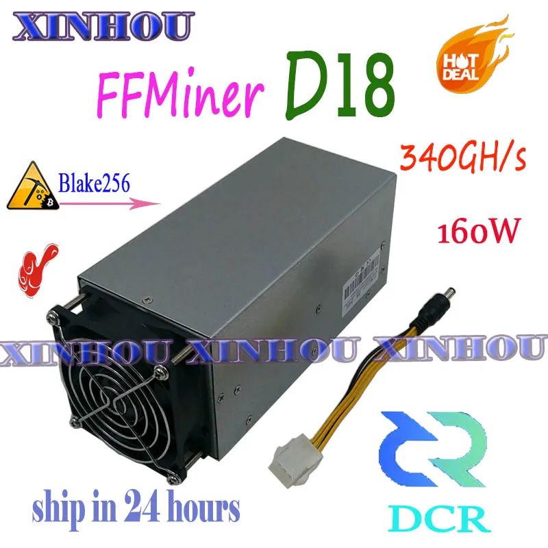 ASIC MINER FFMiner D18 340GH/S 160 Вт Blake256 DCR Шахтер более экономичный чем antminer DR3 DR5 S9 Innosilicon D9 A9