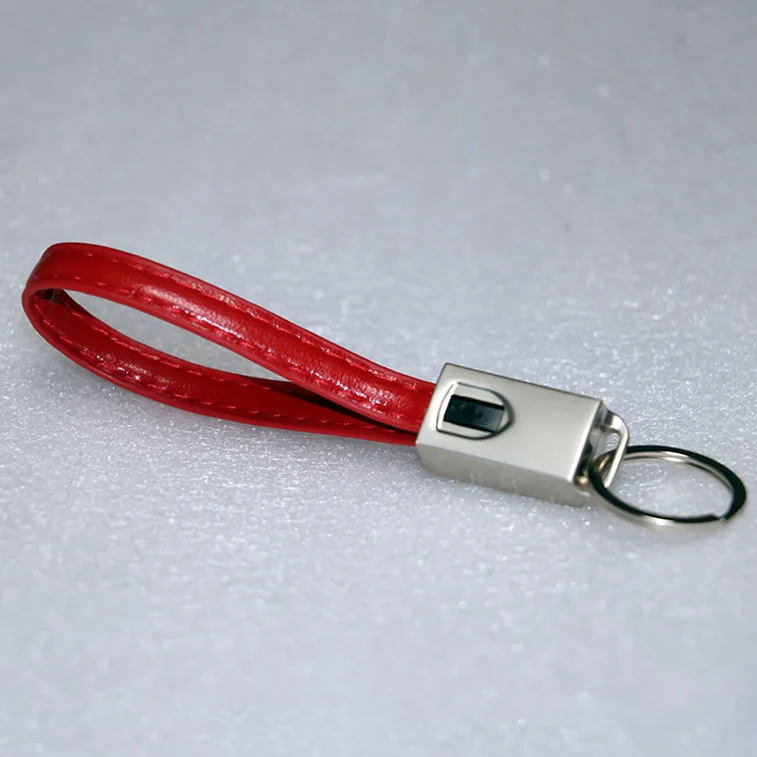Красный Usb-кабель для ключей, кожаный мини-брелок, Короткие usb-кабели для iphone 7 X, кабель для быстрой зарядки usbc type C, кабель для передачи данных для ключей Microusb - Цвет: Красный