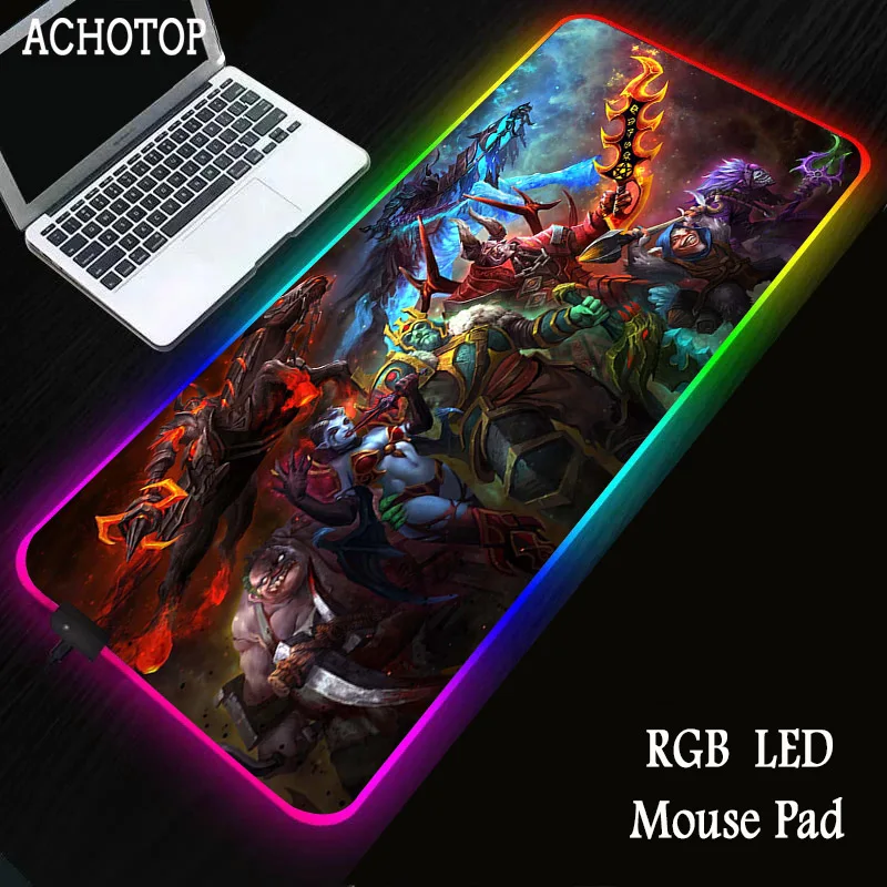 

Anime Gaming RGB Large Mouse Pad Computer Mousepad LED Backlit Mause Desk Mat for LOL DOTA