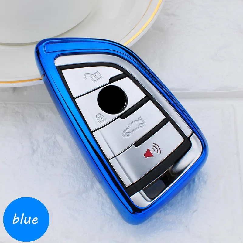 Мягкий ТПУ чехол для ключей автомобиля защитный BMW X5 F15 X6 F16 G30 7 серии G11 X1 F48 F39