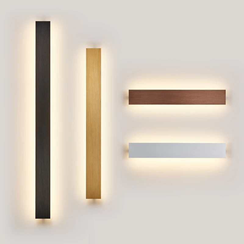 

Минималистичная настенная лампа, современный светодиодный фон, креативная длинная настенная лампа для гостиной, прикроватный алюминиевый ...