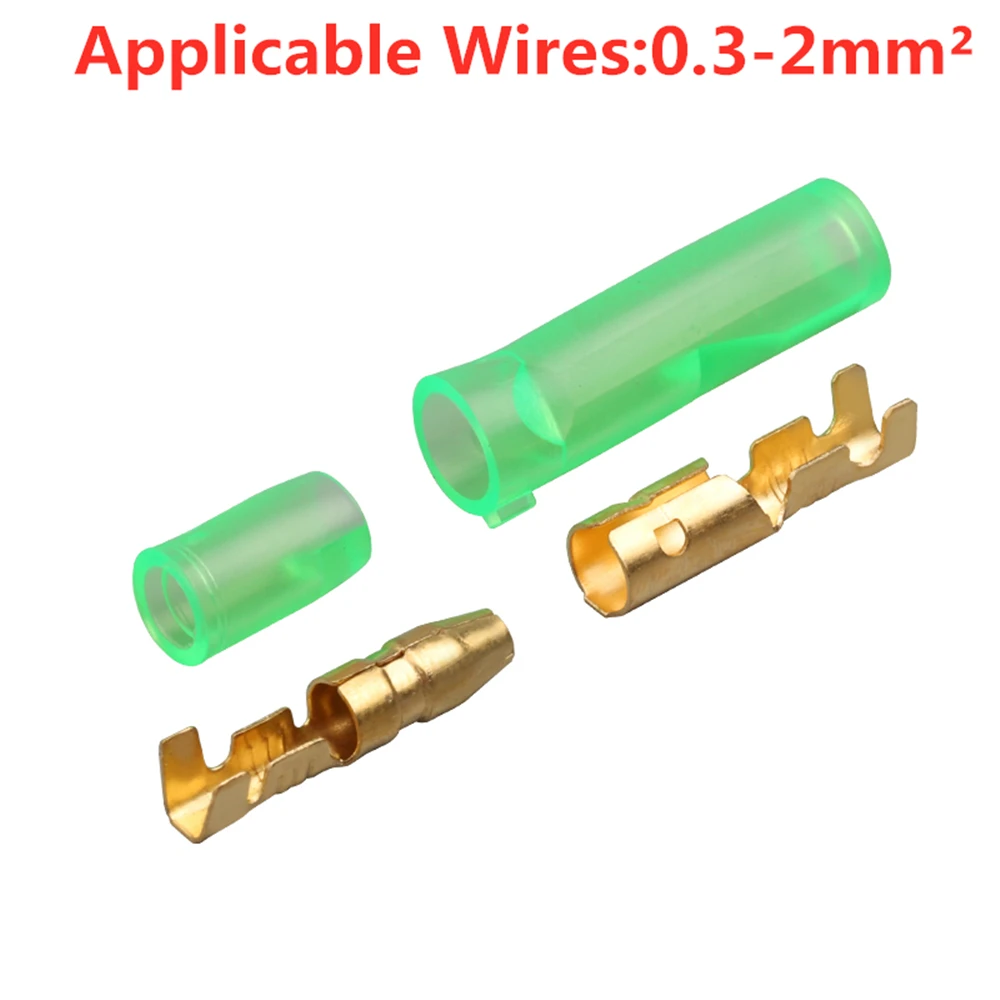 Коннектор для электрических проводов диаметр 4 мм штекер + чехол 50 комплектов = 200