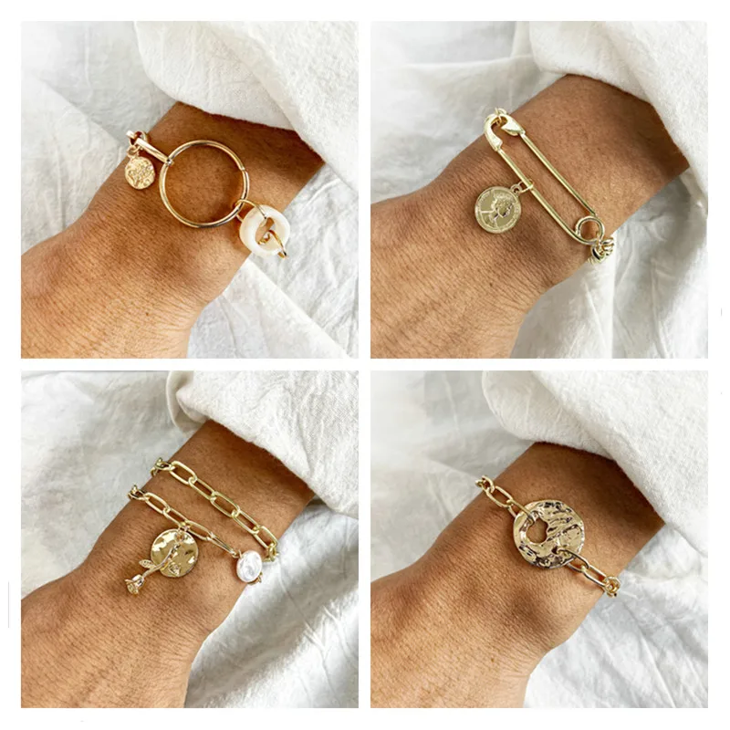 8 сезонов модные женские браслеты имитация жемчуга геометрический полые Круглый