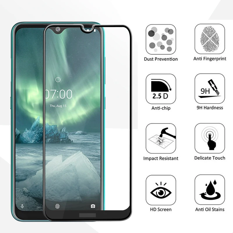 Защитное стекло для Nokia 7 2 6 3 в 1 | Мобильные телефоны и аксессуары